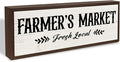 Country Style Wall Decor, Farmer's Market Sign, Decorative Wooden Wall Plaque, Farmhouse Home Decor, Funny Kitchen Signs, Housewarming Gift 9.5x3.1x1 inches