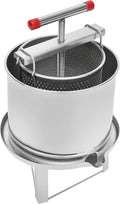 Manual Bee Honey Extractor, 530 Oz Stainless Steel Fruit Extractors Utility Press Extractors with Mesh & Splash-Proof Bucket Beekeeping Supplies Wine Making Equipment for Farms, Beehives