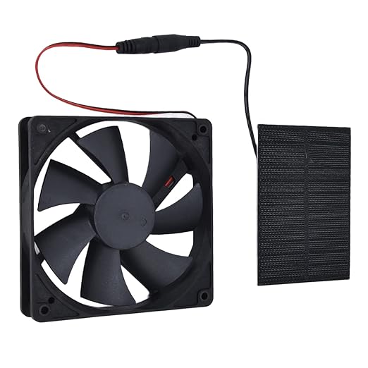 100W Solar Panel Fan Kit 12V Dual Exhaust Fan Chicken Coops Solar Fan Kit for Dog House, Greenhouse, RV