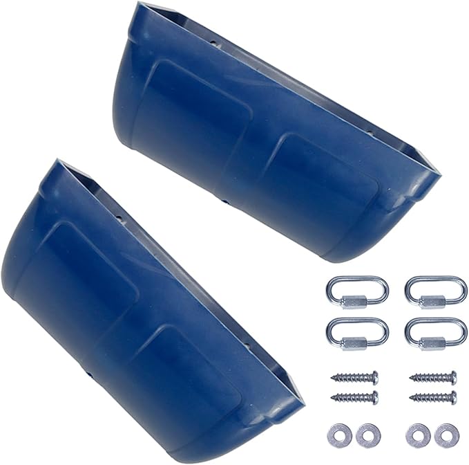 Pack of 2 Poultry Feeders Hanging Design Low Waste Technology Easy to Fence Feeder Waterer Bowl for Farm Coops Hanging Chicken Feeder