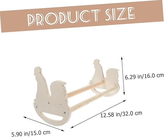 Happyyami Hen Standing Rack Wooden Chicken Perch Chicken Toys Coop Decor Treats Ladder Poultry Toy Roosting Bar Exercise