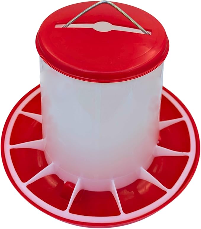 Chicken Waterer and Feeder Set | 1.5 Gallon Poultry Drinker and 11 Pound Feeder Combo | for Chickens, Ducks, Turkeys, Ducklings, Quail, Baby Chicks and More