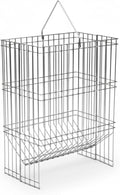 My Favorite Chicken Metal Rack Basket for Chicken Scraps – Hanging or Standing Poultry Feeder for Vegetables, Treats & Hay, Wire Hanging Basket for Chicken Coop, & Small Animals