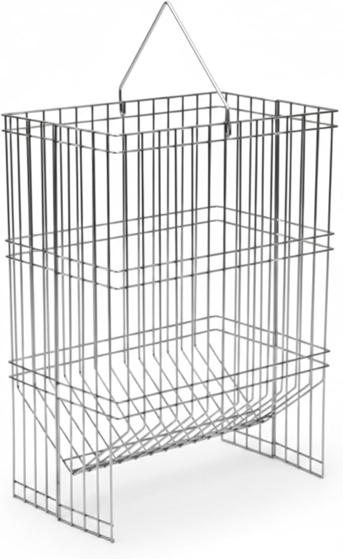 My Favorite Chicken Metal Rack Basket for Chicken Scraps – Hanging or Standing Poultry Feeder for Vegetables, Treats & Hay, Wire Hanging Basket for Chicken Coop, & Small Animals