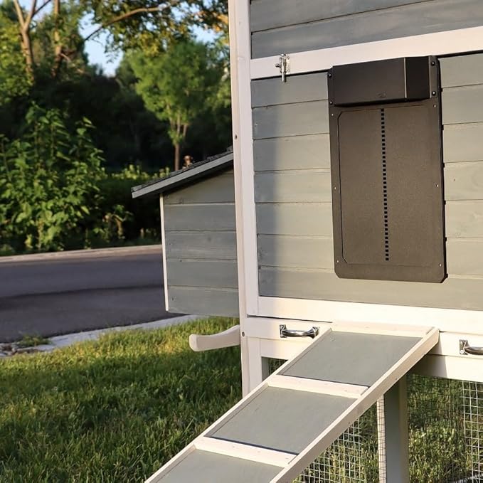 Farmight Automatic Chicken Coop Door – Aluminum, Battery Powered, Light Sensor & Timer Modes, Safety Sensor, Easy Install, Weatherproof, 1-Year Warranty