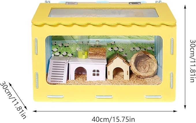 Chick Brooder Kit, 19.69x13.78 Inch Portable Observation Box, Breathable Quail Habitat with Clear Window for Indoor Raising, Hatching, Farm, Hobby