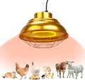 Large Heat Lamp for Chickens Coop, 400 Watt Chicken Coop Heater, Two-Stage Temperature Heat Lamp for Chicks, Carbon Fiber Heating Element for Chicks, Ducks, Poultry, Pets