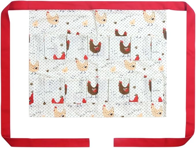 Sefiron Chicken Egg Collecting Apron,12 Deep Pockets for Hense,Duck,Goose Eggs