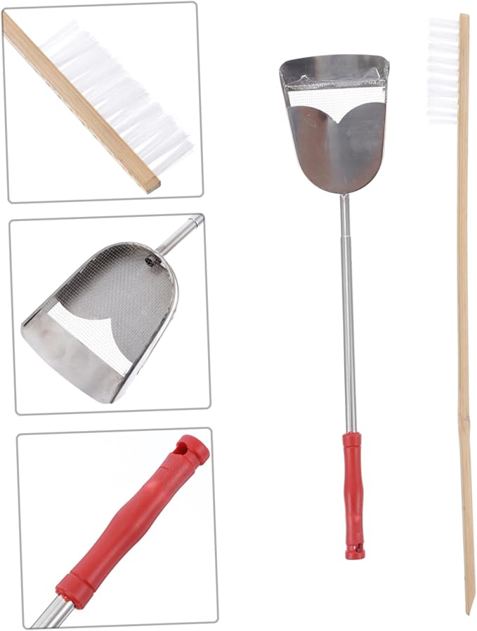 BESPORTBLE 2pcs Parrot Cage Cleaning Tool Set Brush and Shovel for Pet Bird Care for Pets Create Living Environment Selection