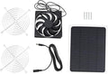 1set Solar Powered Fan for Chicken Coop Small Ventilation Solar Exhaust Fan for Greenhouse Rv Cooling