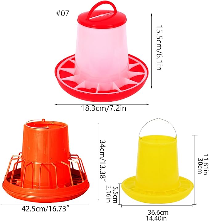Chick Feeder Waterer Kits for Chick QuailsHen Hanging Poultry Food Water Container for Outdoor Farm Coops Outdoor Chicken Feeder Chicken Feeding Accessories Hanging Chicken Feeder Poultry Feeding