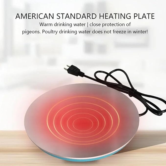 Chicken Water Heater for Winter,Chicken WatererHeater Base for Metal Plastic Poultry Founts Waterer,Freeze Proof ChickenWater Heater for Winter,Heated Waterer for Chickens,Ducks & Outdoor Birds