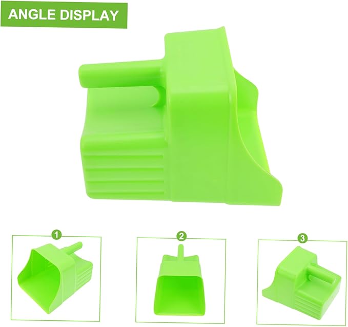 Thick Plastic Feed Shovel for Livestock Heavy-Duty Animal Feed Scoop Ergonomic Handle for Grain and Fodder in Farms