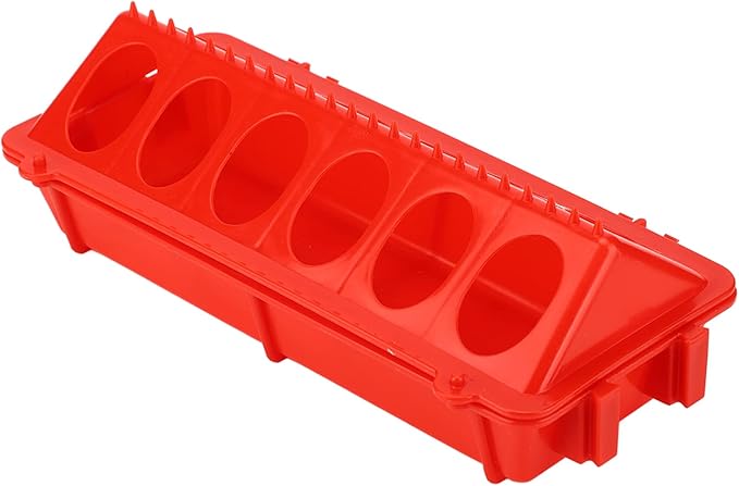 Automatic Poultry Feeder, 12 Holes, Mess Proof, Hygienic Design, Easy Refill and Cleaning, for Chickens, Ducks, Pigeons, Waste Reduction