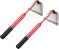 HARFINGTON 2pcs Garden Hoe 15.75" x 5.12" Steel Hoe Garden Tool Anti-Rust with Non-Slip Handle Edger Weeder Shovel for Backyard Loosening Farm Planting Weeding, Red