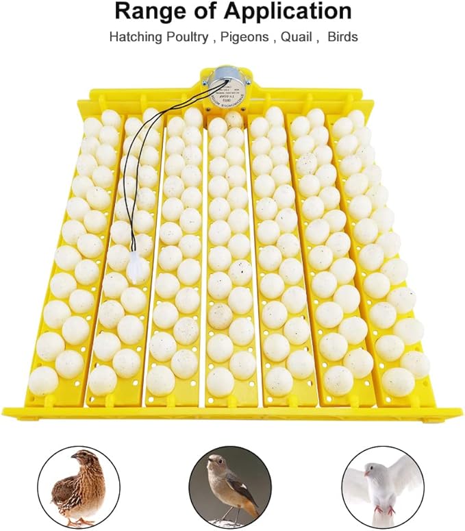 Automatic Multifunction Incubator Egg Tray With 110V Motor Turning Hatcher for Chickens/Ducks/Birds/Poultry (154-tray-110V)