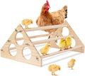 Chicken Roosting Bar Wood, Chick Training Perch Stand Wooden, Coop Brooder Entertainment Toy Jungle Gym, 16.14 X 10.63 X 7.08’’