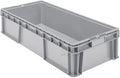 Buckhorn SW3215080201000 Plastic Straight Wall Storage Container Tote, (32-Inch x 15-Inch x 7-1/2-Inch), light grey