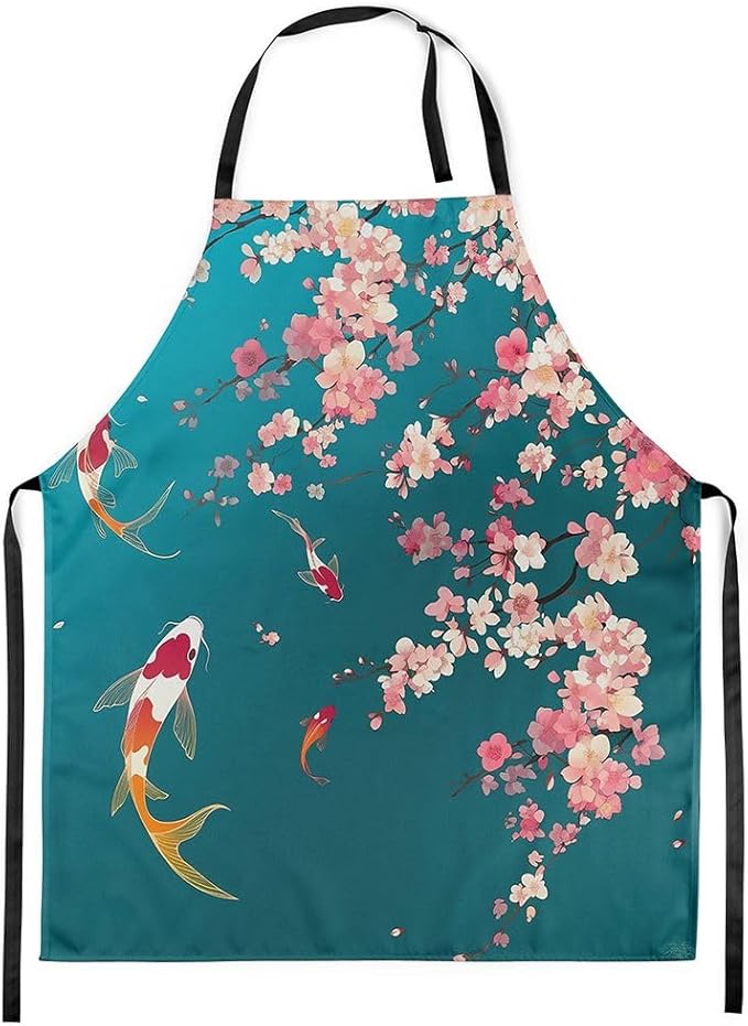 jejeloiu Cartoon Cats Apron for Women Men 26"x31"