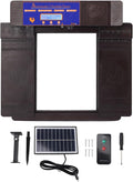 Solar Automatic Chicken Coop Door Professional Infrared Prevents Pinch Multi Modes Auto Coop Door with Timer Light Sensor and Remote Control for Chicken Duck Goose Poultry Plastic (Dark Brown)