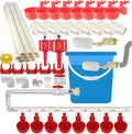 Automatic Chicken Water Cups,Chicken Water Feeder,Complete Set Pipeline Automatic Chicken Waterer System for Chick Duck Quail