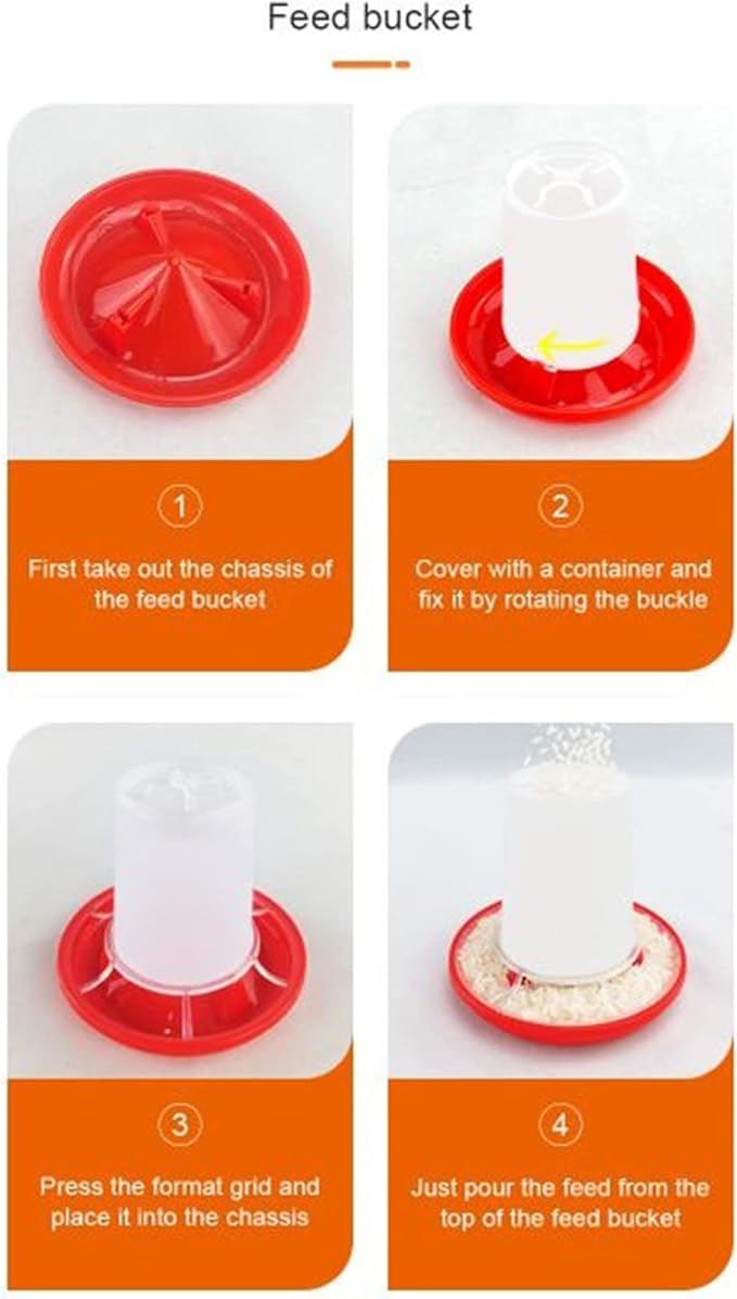 Chick Waterer Feeder Automatic Small Poultry No Drown Water Drinkers No Waste Food Dispensers Safe