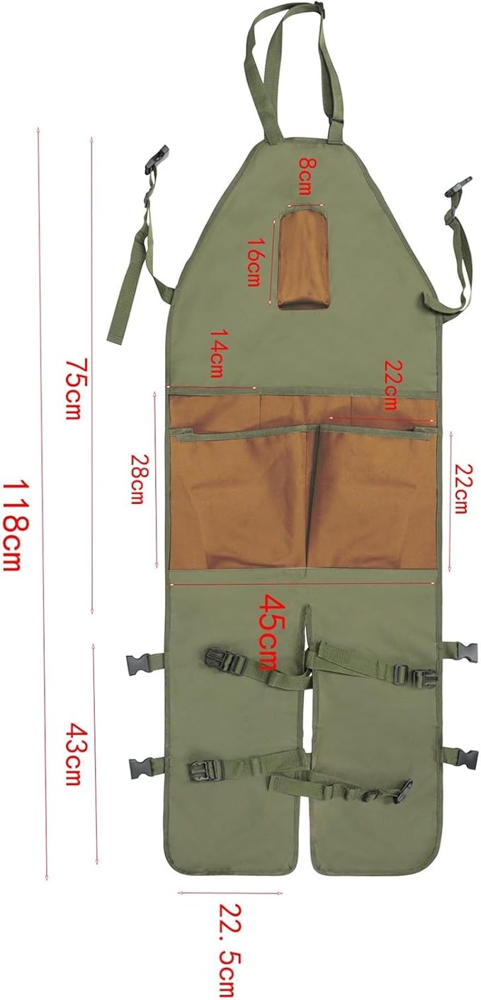 Gardening Apron with Pockets for Women & Men, With Adjustable Straps,Ideal for Gardening, Cooking, Painting