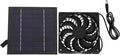 Milisten Indoor Cooling Ventilation Solar Fan for Dog Chicken House High Efficiency Solar Panel