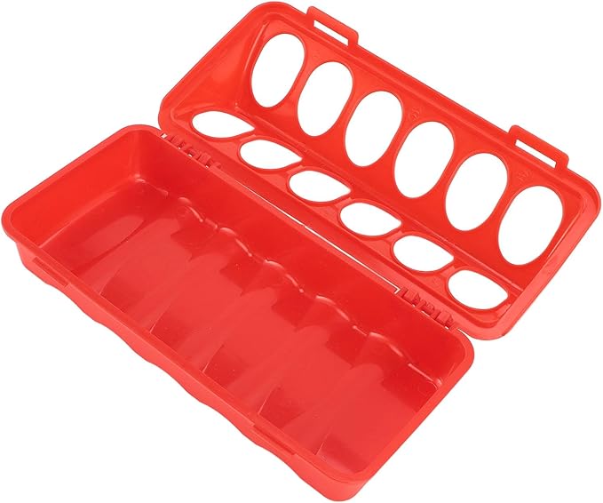 5Pcs Plastic Flip Top Poultry Feeder, Automatic No Waste Feeding with Holes for Birds Chick