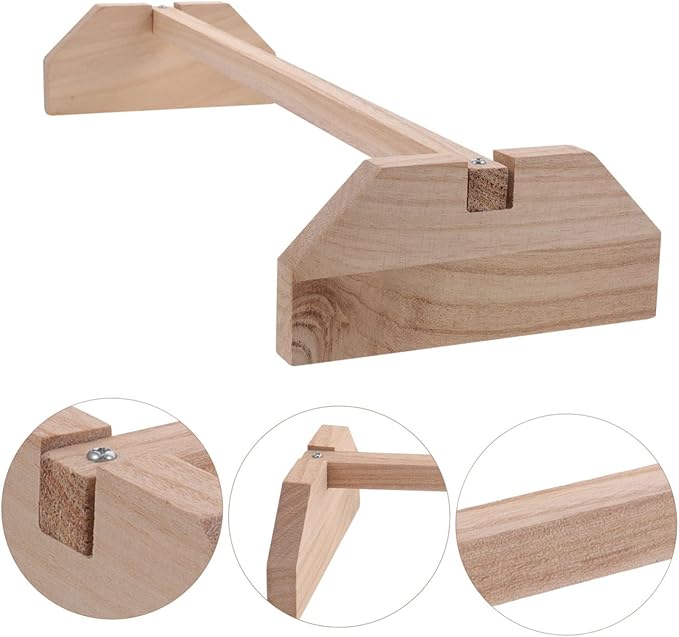 Happyyami Wooden Chick Perch Stand for Chickens and Birds Durable Natural Wood Roosting Bar Comfortable Perch for Brooder Coop and Farm Use