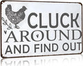 Funny Chicken Gifts Chicken Tin Sign for Home Farm Chicken Coop Farmhouse Kitchen Garden Decor 8 X 12 Inch (3021)