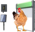Solar Automatic Chicken Coop Door, Auto Electric Chicken Door with Timer & Light Sensor, Waterproof Solar Powered Chicken Coop Accessories with Remote, Metal Poultry Door for Chicken Coops
