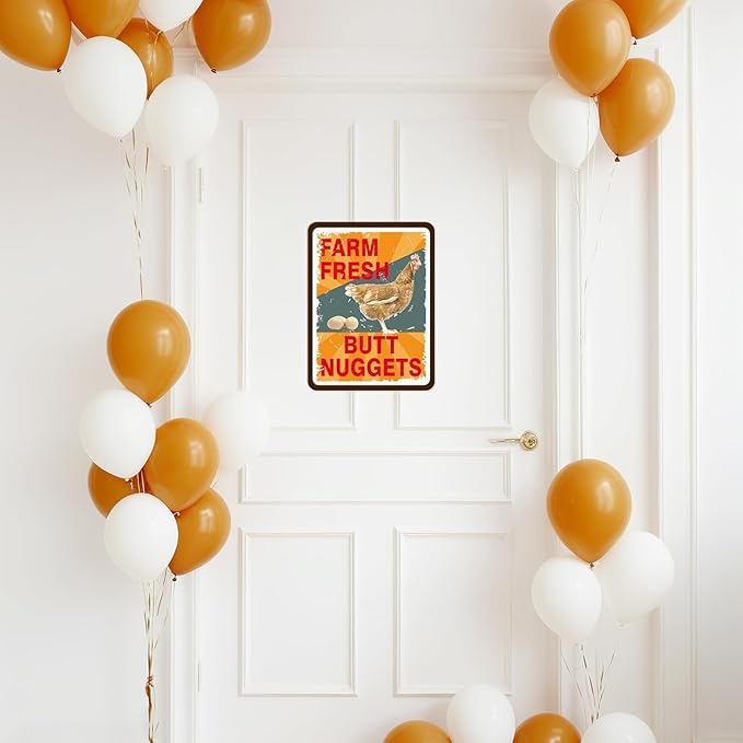 WERNNSAI Chicken Birthday Party Decorations - 9PCS Farm Birthday Decorations for Boys Girls Barnyard Themd Party Supplies Funny Chicken Coop Decor Farm Sign Posters for Door Wall Yard Garden Decoration
