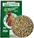 New Country Organics | Layer Pellets for Laying Hens | Soy-Free | 17% Protein | Certified Organic and Non-GMO | 35 lbs