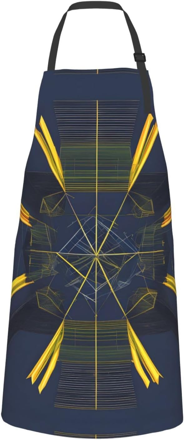 Multidimensional Space Heavy Duty Waterproof Apron with Pockets for AdultsResistant Grilling, Gardening, Painting
