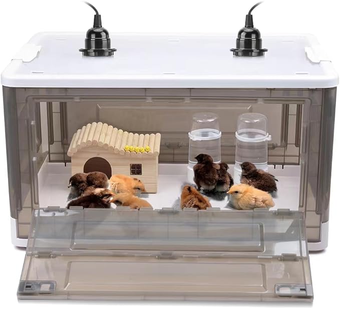 Chick Brooder,Brooder Box for Chicks,Brooder Heater Warms up to 25 Chicks (23″x17″x14″)