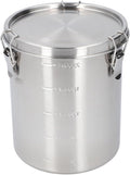 304 Stainless Steel Airtight Canister, Bucket Food Storage Containers Airtight with Lid, Leakage Proof Dog Food Treat Storage Container Jar, Dog Food Bin