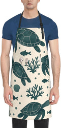 Serene Swan In Stream Adjustable Waterproof Apron Work Cooking Apron With Pockets For Men Women