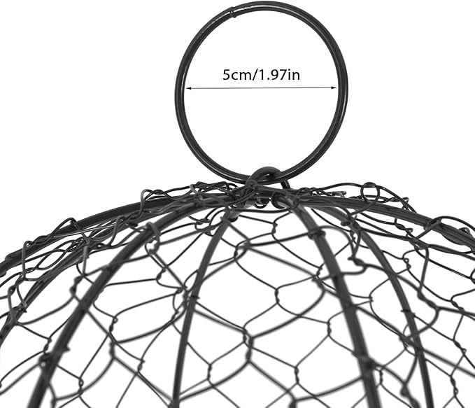 YIYIBYUS Garden Chicken Wire Cloche, 12.99" Diameter x 15.75" Height Plant Protective Covers Metal Cage Plant Protector Cover for Gardens, Parks, Yards, Balconies, Farms (10pcs, Black)