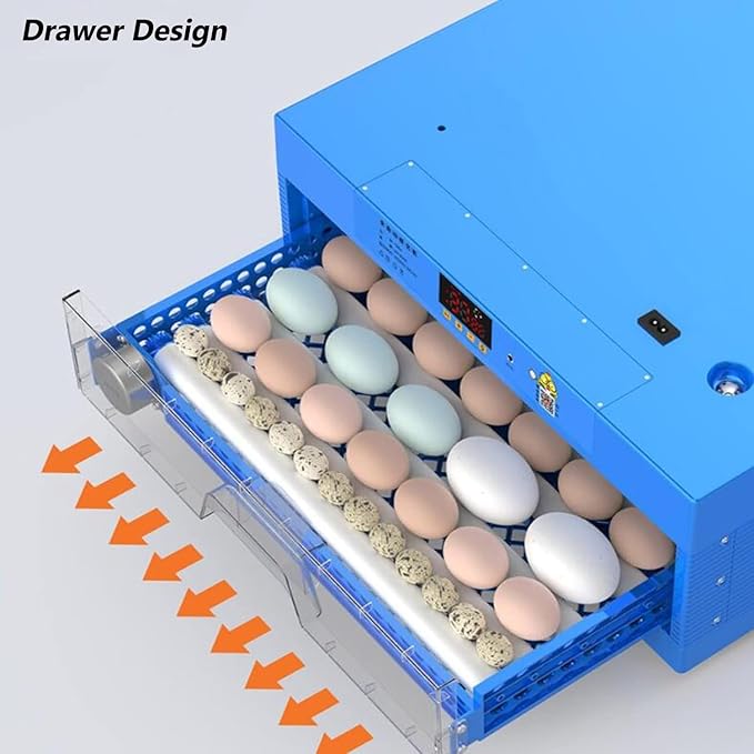 Automatic Eggs Incubator, Large Incubators for Hatching Eggs with Automatic Egg Turning & Temperature Control, Poultry Hatcher Machine for Chicken Duck Goose Quail Bird (192 Eggs)