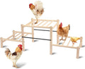 Chicken Perch, Natural Beech Wood Roosting Ladder, Chick Perch for Strong Wooden Roosting Bar for Poultry, Jungle Gym & Toys.