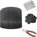 Solar Panel Bird Guard Black PVC1/2 inch 6in * 100FT Anti Bird roll mesh kit with 70 Sets of Fasteners Critter Guard for Solar Panels can Prevent Pigeons Birds from Entering The Interior