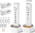 4 Pack Total Chicken Grit and Oyster Shell Feeder Kit, Includes 2 PVC Gravity Grit Feeders with Lid & 2 Hanging Poultry Waterers for Hens, Ideal for 5-6 Chickens, Coop Accessories for Healthier Eggs