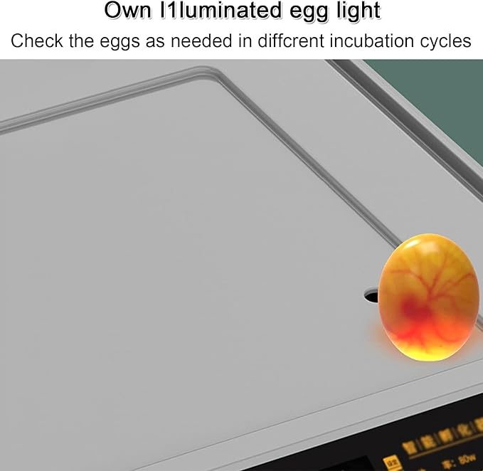 Automatic Incubator, Egg Incubator, with Automatic Temperature and Humidity Control Incubators for Hatching Eggs,192Eggs,128Eggs