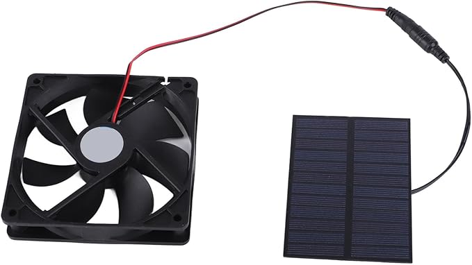 Solar Panel Fan Professional Solar Powered Exhaust Fan Kit Household Ventilation Fans Kit for Chicken Coops Greenhouses Sheds Pet Houses 3W Use