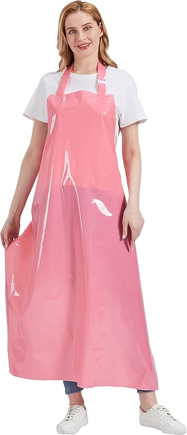 Nanxson TPU Waterproof Apron Lightweight Work Apron with Adjustable Buckle for Pet Bathing,Dishwashing,Butchers,Housework