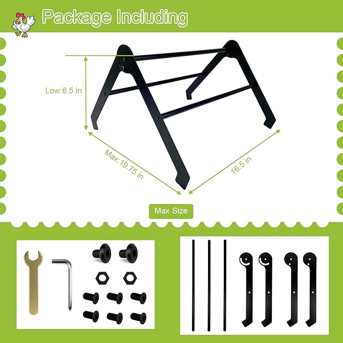 Chicken Roosting Bars for Coop – Adjustable Stainless Steel Chick Perch and Ladder for Poultry, Chicks and Birds, Easy to Install and Clean, Ideal for Coops, Farms, and Backyard