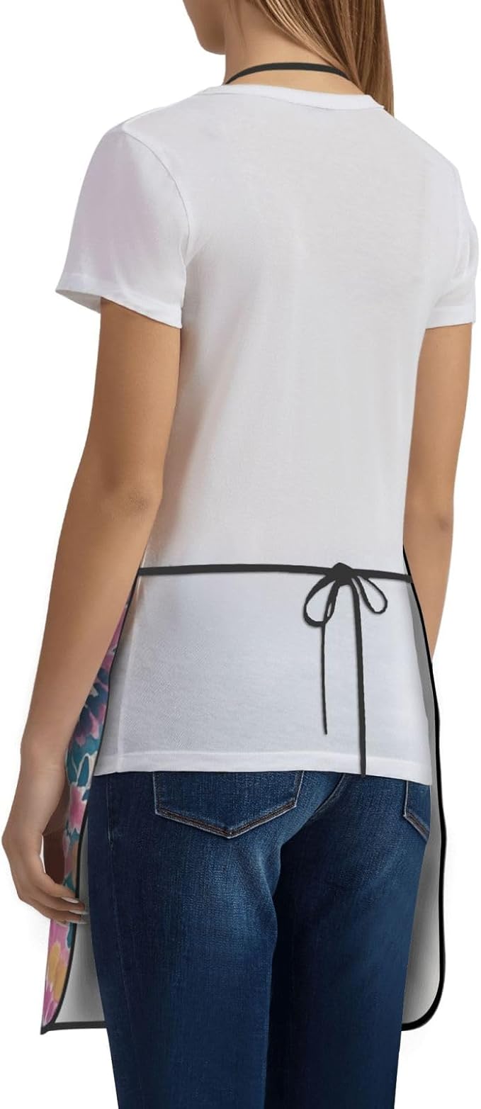 Waterproof Apron Adjustable Bib for Women Men Tractor farm Cooking Aprons Chef Bibs with 2 Pocket