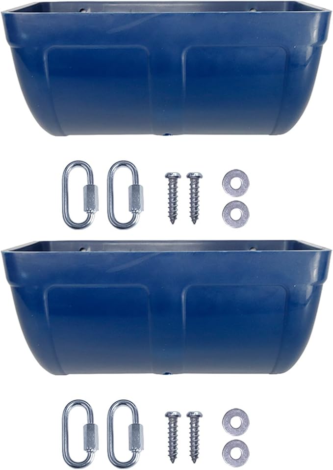 Pack of 2 Poultry Feeders Hanging Design Low Waste Technology Easy to Fence Feeder Waterer Bowl for Farm Coops Hanging Chicken Feeder