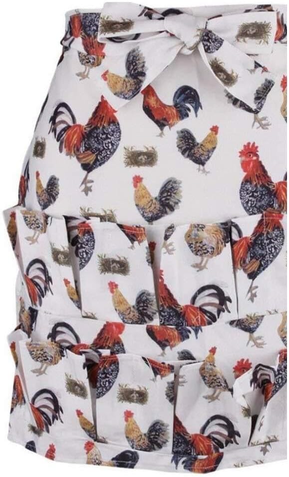 Chef Aprons for Men Women with ，Aprons With Pockets Egg Collecting Apron Pockets Holds Chicken Farmhouse Farm Home Waterproof Apron